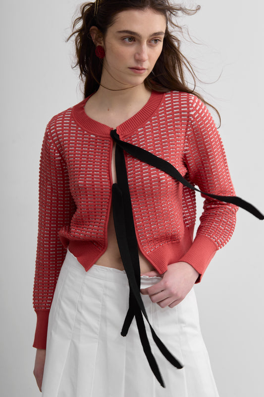 THE LOUISE CARDIGAN - red